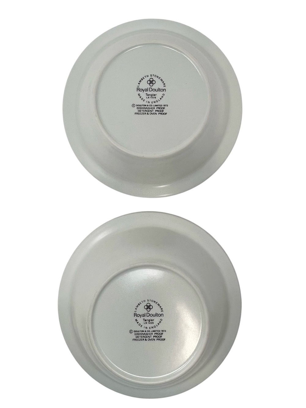Vintage Royal Doulton Tangier Set of 2 16 oz Bowls Lambeth Stoneware 1973 Vtg - Picture 3 of 9